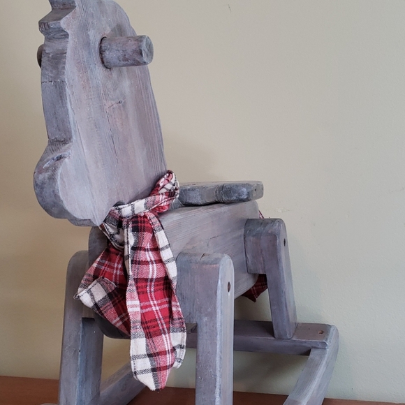 Distressed wooden rocking horse - Picture 4 of 5
